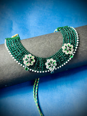 Three Silver pendant choker