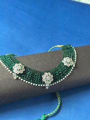 Three Silver pendant choker