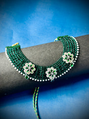 Three Silver pendant choker