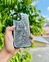 Royal peacock mobile cover