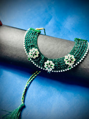 Three Silver pendant choker