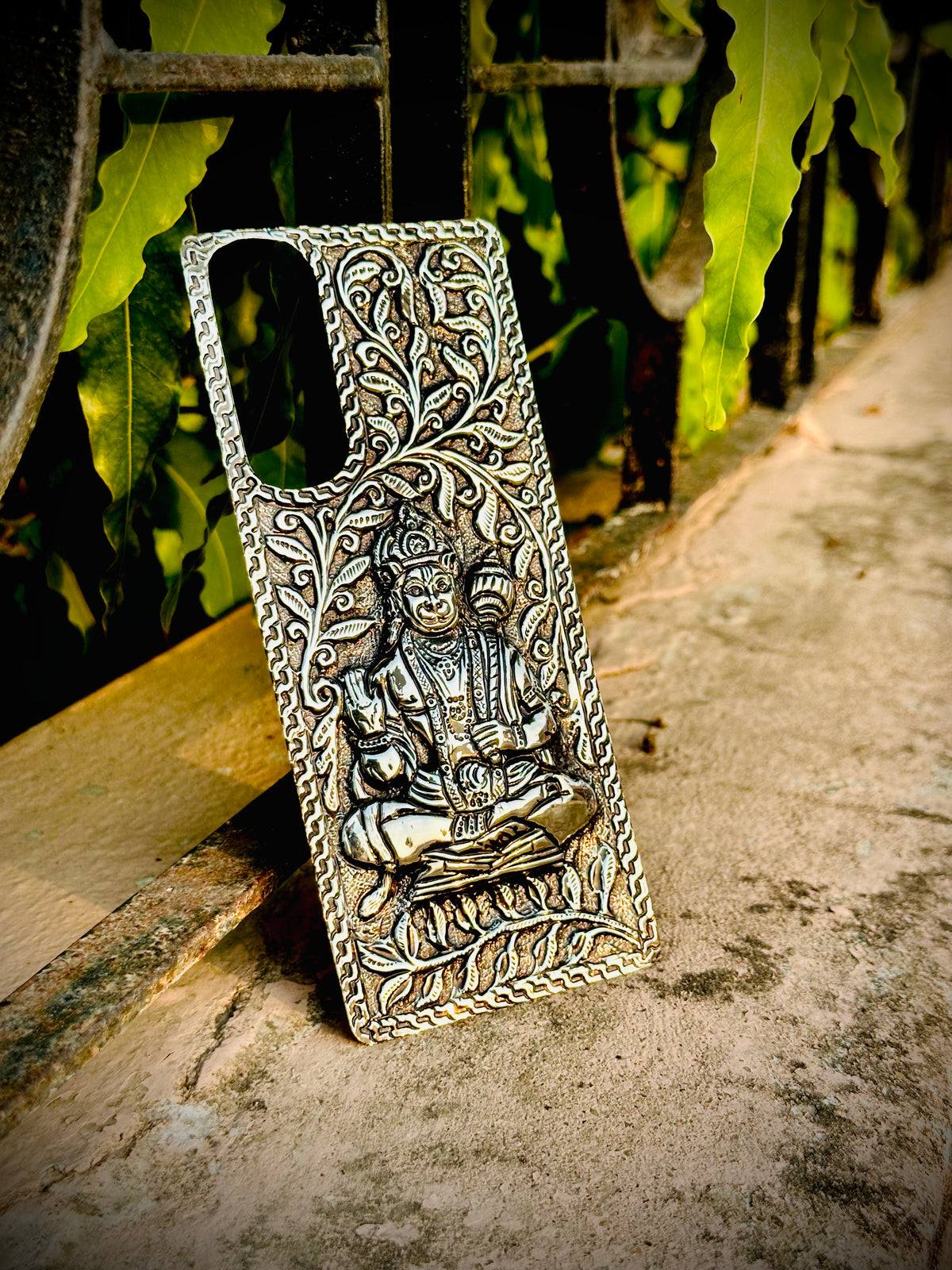 hanuman ji silver phone cover